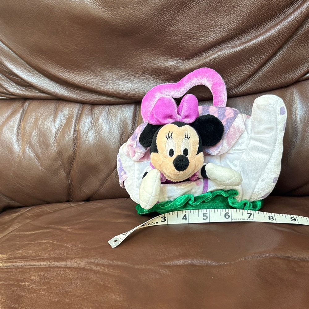 Disney Minnie Mouse Plush Handbag with Pink Bow Very Rare Vintage Tea pot